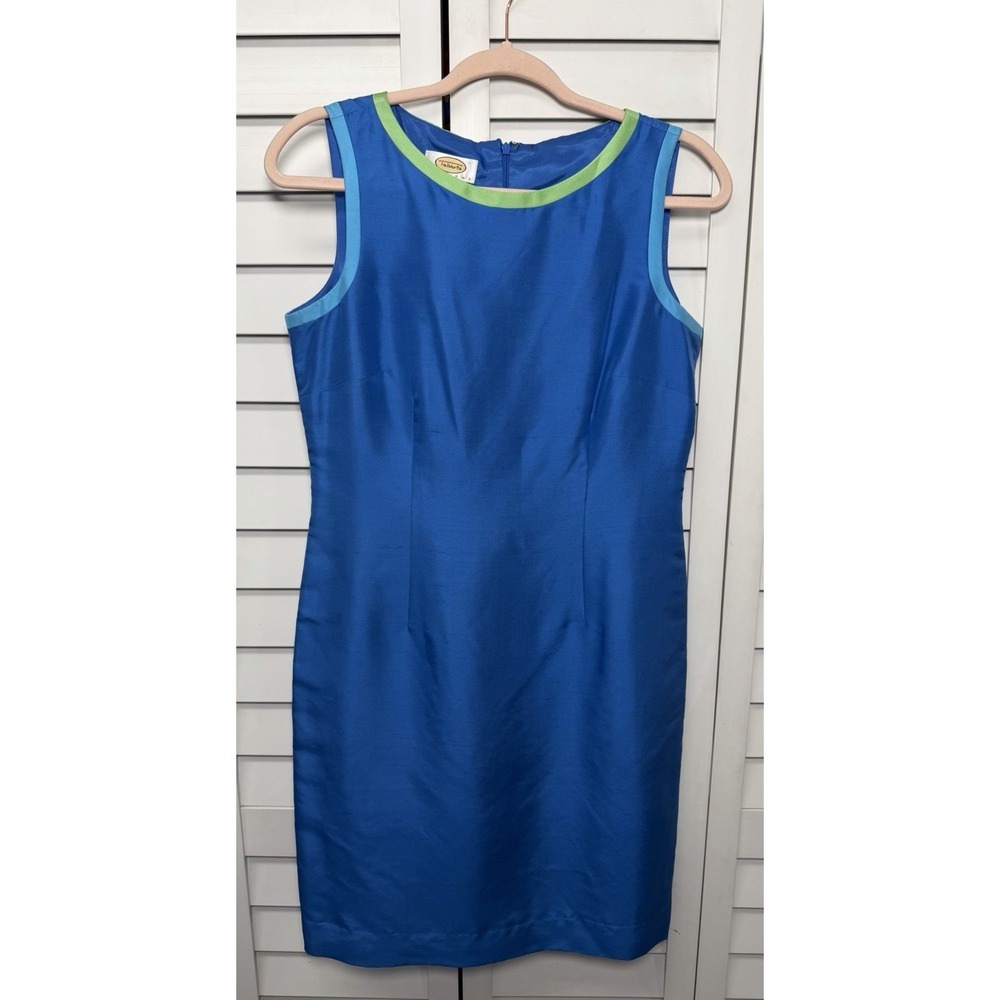 Talbots Vintage 100% Silk Sleeveless Sheath Dress Office Career Women's Size 6P